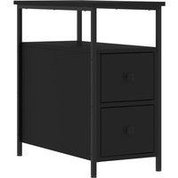Vidaxl Bedside Cabinet Black 30X60X60 Cm Engineered Wood, Black