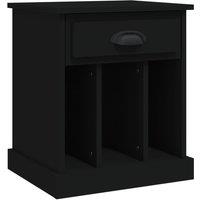 Vidaxl Bedside Cabinet Black 43X36X50 Cm, Black
