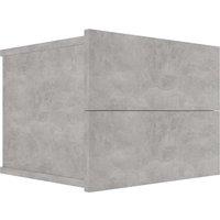 Vidaxl Bedside Cabinet Concrete Grey 40X30X30 Cm Engineered Wood, Grey