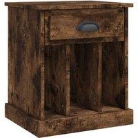 Vidaxl Bedside Cabinet Smoked Oak 43X36X50 Cm, Brown