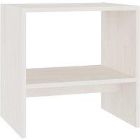 Vidaxl Bedside Cabinet White 40X30.5X40 Cm Solid Pinewood, White