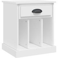 Vidaxl Bedside Cabinet White 43X36X50 Cm, White