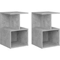 Vidaxl Bedside Cabinets 2 Pcs Concrete Grey 35X35X55 Cm Engineered Wood, Grey