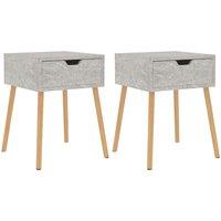 Vidaxl Bedside Cabinets 2 Pcs Concrete Grey 40X40X56 Cm Engineered Wood, Grey