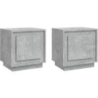 Vidaxl Bedside Cabinets 2 Pcs Concrete Grey 44X35X45 Cm Engineered Wood, Grey