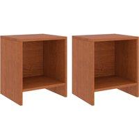 Vidaxl Bedside Cabinets 2 Pcs Honey Brown 35X30X40 Cm Solid Pinewood, Brown