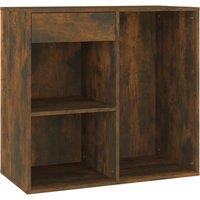 Vidaxl Cosmetic Cabinet Smoked Oak 80X40X75 Cm Engineered Wood, Brown