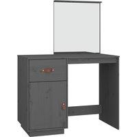 Vidaxl Dressing Table Grey 95X50X134 Cm Solid Wood Pine, Grey