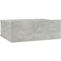 Vidaxl Floating Nightstand Concrete Grey 40X30X15 Cm Engineered Wood, Grey