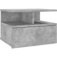 Vidaxl Floating Nightstand Concrete Grey 40X31X27Cm Engineered Wood, Grey