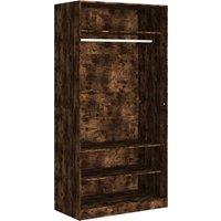 Vidaxl Sideboard Living Room Bedroom Office Console Cabinet Cupboard Buffet Standing Storage Drawer Home Organiser Smoked Oak Engineered Wood, Brown