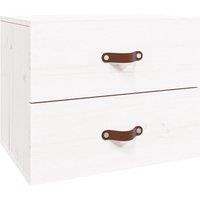 Vidaxl Wall-mounted Bedside Cabinet Bedroom Furniture Floating Bedside Wall Unit Floating Nightstand Wall Bedside Cabinet With Drawer White, White