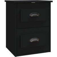 Vidaxl Wall-mounted Bedside Cabinet Black 41.5X36X53Cm, Black