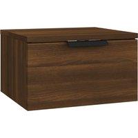 Vidaxl Wall-mounted Bedside Cabinet Brown Oak 34X30X20 Cm, Brown