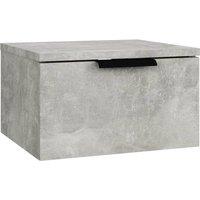Vidaxl Wall-mounted Bedside Cabinet Concrete Grey 34X30X20 Cm, Grey