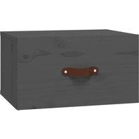 Vidaxl Wall-mounted Bedside Cabinet Grey 40X29.5X22 Cm, Grey
