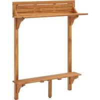 Vidaxl Balcony Bar Table 90X37X122.5 Cm Solid Acacia Wood, Brown