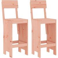 vidaXL Bar Stools 2 pcs 40x48.5x115.5 cm Solid Wood Douglas, Brown