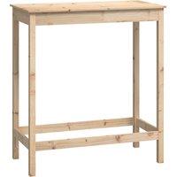 Vidaxl Bar Table 100X50X110 Cm Solid Wood Pine, Brown