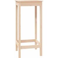 Vidaxl Bar Table 50X50X110 Cm Solid Wood Pine, Brown