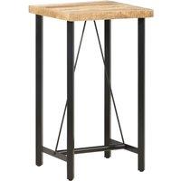 Vidaxl Bar Table 60X60X107 Cm Rough Mango Wood, Brown