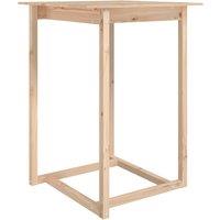 Vidaxl Bar Table 80X80X110 Cm Solid Wood Pine, Brown