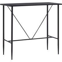 Vidaxl Bar Table Black 120X60X110 Cm Mdf, Black