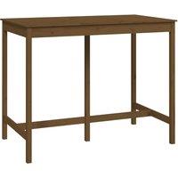 Vidaxl Bar Table Honey Brown 140X80X110 Cm Solid Wood Pine, Brown