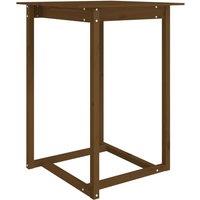 Vidaxl Bar Table Honey Brown 80X80X110 Cm Solid Wood Pine, Brown