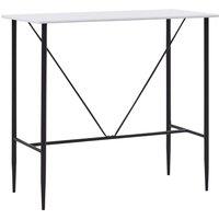 Vidaxl Bar Table White 120X60X110 Cm Mdf, White
