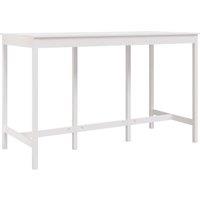 Vidaxl Bar Table White 180X80X110 Cm Solid Wood Pine, White