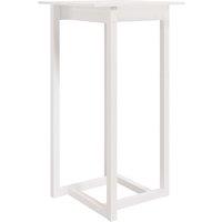 Vidaxl Bar Table White 60X60X110 Cm Solid Wood Pine, White