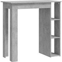 Vidaxl Bar Table With Shelf Concrete Grey 102X50X103.5 Cm Engineered Wood, Grey