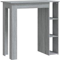 Vidaxl Bar Table With Shelf Grey Sonoma 102X50X103.5 Cm Engineered Wood, Grey