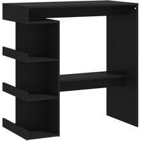 Vidaxl Bar Table With Storage Rack Black 100X50X101.5 Cm Engineered Wood, Black