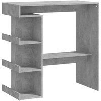 Vidaxl Bar Table With Storage Rack Concrete Grey 100X50X101.5Cm Engineered Wood, Grey