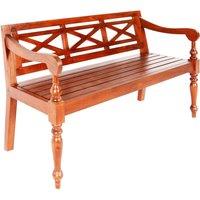 Vidaxl Batavia Bench 123 Cm Solid Mahogany Wood Dark Brown, Brown