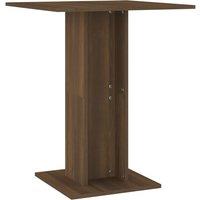 Vidaxl Bistro Table Brown Oak 60X60X75 Cm Engineered Wood, Brown