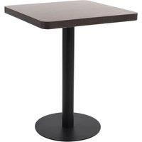 Vidaxl Bistro Table Dark Brown 60X60 Cm Mdf, Brown