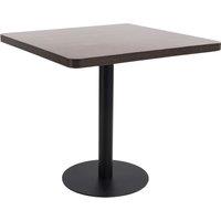 Vidaxl Bistro Table Dark Brown 80X80 Cm Mdf, Brown