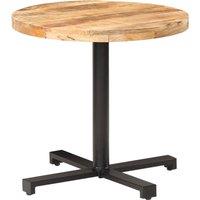 Vidaxl Bistro Table Round 80X75 Cm Rough Mango Wood, Brown