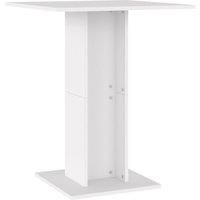 Vidaxl Bistro Table White 60X60X75 Cm Engineered Wood, White