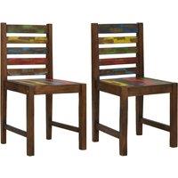 vidaXL Dining Chairs 2 pcs Solid Reclaimed Wood