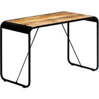 Vidaxl Dining Table 118X60X76 Cm Solid Rough Mango Wood, Brown