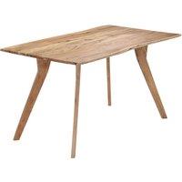 Vidaxl Dining Table 140X80X76 Cm Solid Acacia Wood, Brown