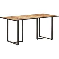 Vidaxl Dining Table 160 Cm Rough Mango Wood, Brown