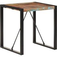 Vidaxl Dining Table 70X70X75 Cm Solid Reclaimed Wood, Black