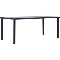 Vidaxl Dining Table Black And Concrete Grey 200X100X75 Cm Mdf