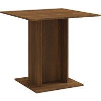 vidaXL Dining Table Brown Oak 80x80x75 cm Engineered Wood, Brown