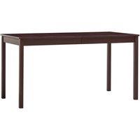 Vidaxl Dining Table Dark Brown 140X70X73 Cm Pinewood, Brown